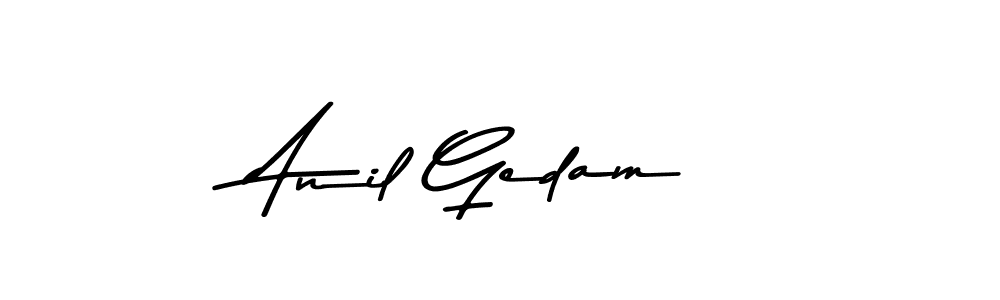 Use a signature maker to create a handwritten signature online. With this signature software, you can design (Asem Kandis PERSONAL USE) your own signature for name Anil Gedam. Anil Gedam signature style 9 images and pictures png