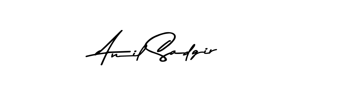 if you are searching for the best signature style for your name Anil Sadgir. so please give up your signature search. here we have designed multiple signature styles  using Asem Kandis PERSONAL USE. Anil Sadgir signature style 9 images and pictures png