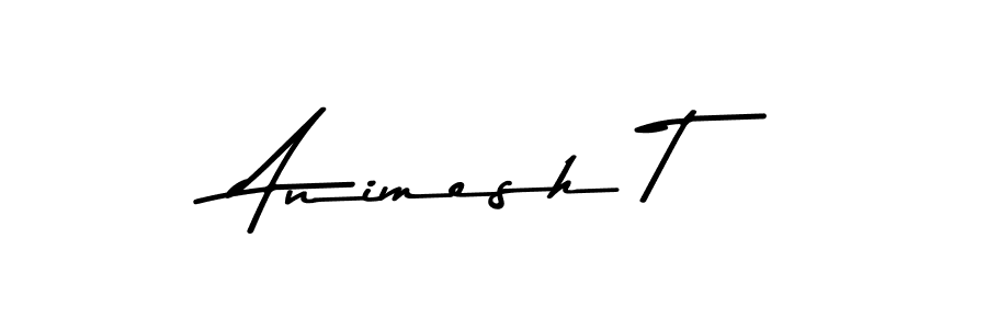 How to make Animesh T signature? Asem Kandis PERSONAL USE is a professional autograph style. Create handwritten signature for Animesh T name. Animesh T signature style 9 images and pictures png