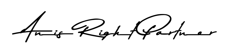 Elevate your brand with a stunning Anis Right Partner eSignature. The Asem Kandis PERSONAL USE style provides a balanced, flowing aesthetic for everyday signing. Anis Right Partner signature style 9 images and pictures png