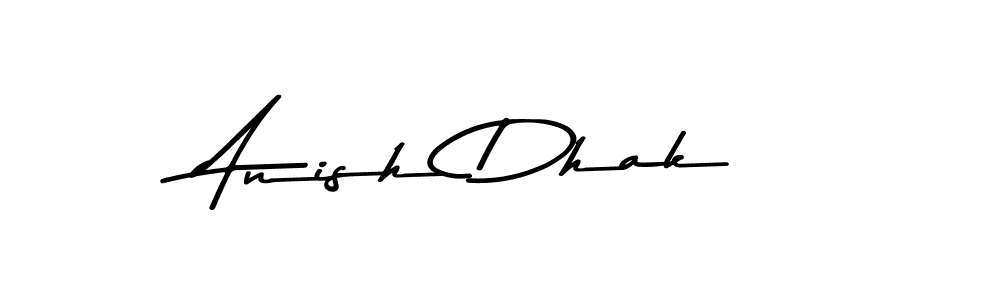 How to make Anish Dhak signature? Asem Kandis PERSONAL USE is a professional autograph style. Create handwritten signature for Anish Dhak name. Anish Dhak signature style 9 images and pictures png