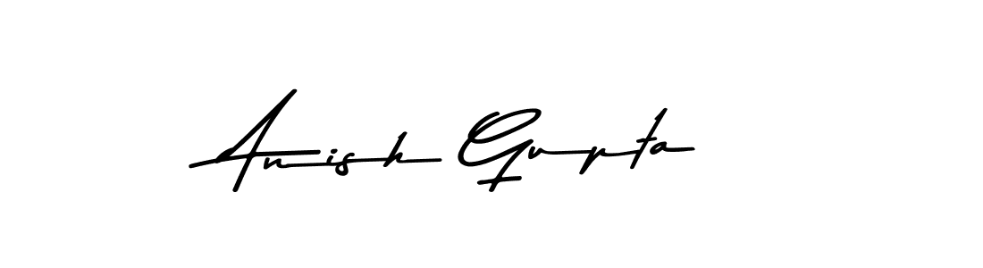 How to make Anish Gupta name signature. Use Asem Kandis PERSONAL USE style for creating short signs online. This is the latest handwritten sign. Anish Gupta signature style 9 images and pictures png