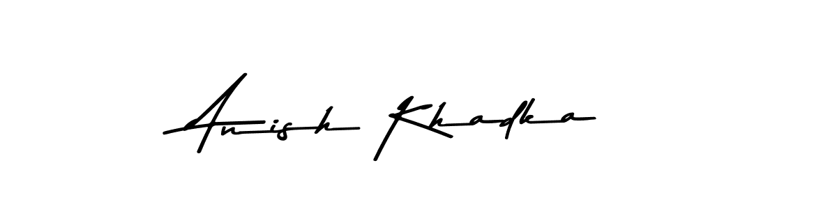 Create a beautiful signature design for name Anish Khadka. With this signature (Asem Kandis PERSONAL USE) fonts, you can make a handwritten signature for free. Anish Khadka signature style 9 images and pictures png