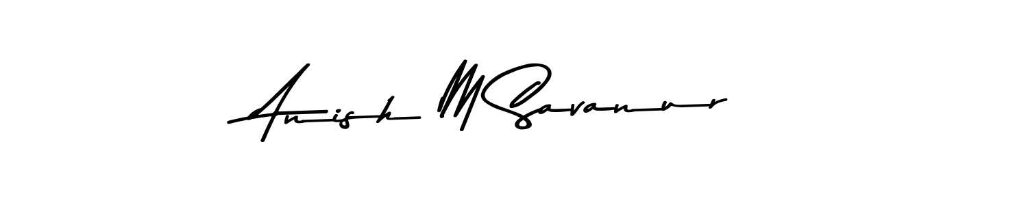 if you are searching for the best signature style for your name Anish M Savanur. so please give up your signature search. here we have designed multiple signature styles  using Asem Kandis PERSONAL USE. Anish M Savanur signature style 9 images and pictures png