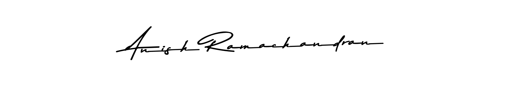 How to make Anish Ramachandran name signature. Use Asem Kandis PERSONAL USE style for creating short signs online. This is the latest handwritten sign. Anish Ramachandran signature style 9 images and pictures png