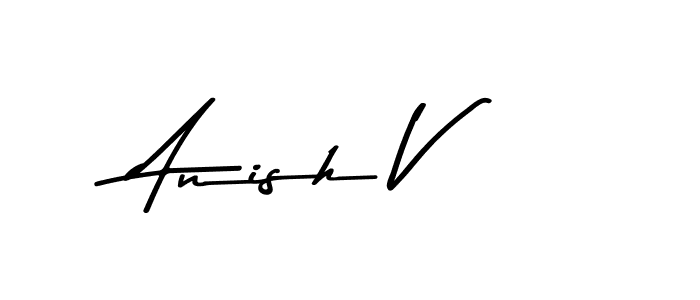 Anish V stylish signature style. Best Handwritten Sign (Asem Kandis PERSONAL USE) for my name. Handwritten Signature Collection Ideas for my name Anish V. Anish V signature style 9 images and pictures png