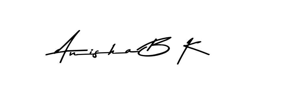 This is the best signature style for the Anisha B K name. Also you like these signature font (Asem Kandis PERSONAL USE). Mix name signature. Anisha B K signature style 9 images and pictures png