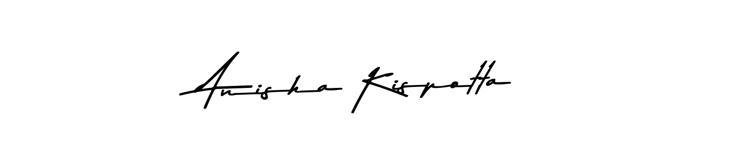 Design your own signature with our free online signature maker. With this signature software, you can create a handwritten (Asem Kandis PERSONAL USE) signature for name Anisha Kispotta. Anisha Kispotta signature style 9 images and pictures png