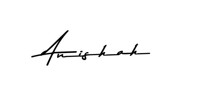 Design your own signature with our free online signature maker. With this signature software, you can create a handwritten (Asem Kandis PERSONAL USE) signature for name Anishah. Anishah signature style 9 images and pictures png