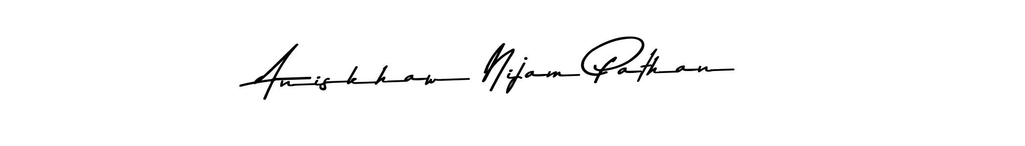 Asem Kandis PERSONAL USE is a professional signature style that is perfect for those who want to add a touch of class to their signature. It is also a great choice for those who want to make their signature more unique. Get Aniskhaw Nijam Pathan name to fancy signature for free. Aniskhaw Nijam Pathan signature style 9 images and pictures png