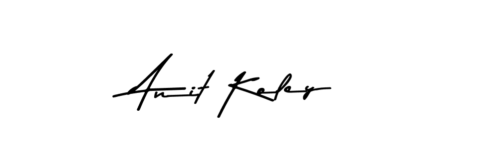 Make a beautiful signature design for name Anit Koley. With this signature (Asem Kandis PERSONAL USE) style, you can create a handwritten signature for free. Anit Koley signature style 9 images and pictures png