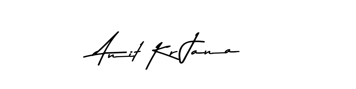 Create a beautiful signature design for name Anit Kr Jana. With this signature (Asem Kandis PERSONAL USE) fonts, you can make a handwritten signature for free. Anit Kr Jana signature style 9 images and pictures png