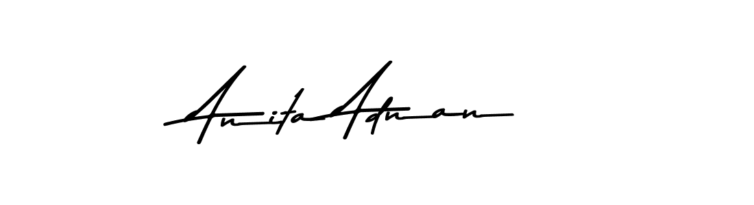 How to make Anita Adnan name signature. Use Asem Kandis PERSONAL USE style for creating short signs online. This is the latest handwritten sign. Anita Adnan signature style 9 images and pictures png