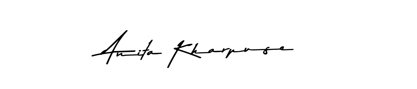 See photos of Anita Kharpuse official signature by Spectra . Check more albums & portfolios. Read reviews & check more about Asem Kandis PERSONAL USE font. Anita Kharpuse signature style 9 images and pictures png