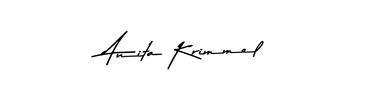 How to make Anita Krimmel name signature. Use Asem Kandis PERSONAL USE style for creating short signs online. This is the latest handwritten sign. Anita Krimmel signature style 9 images and pictures png