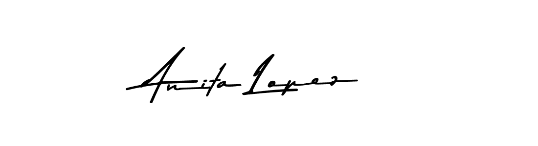 Make a beautiful signature design for name Anita Lopez. With this signature (Asem Kandis PERSONAL USE) style, you can create a handwritten signature for free. Anita Lopez signature style 9 images and pictures png