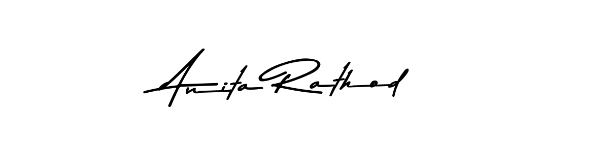 Make a beautiful signature design for name Anita Rathod. With this signature (Asem Kandis PERSONAL USE) style, you can create a handwritten signature for free. Anita Rathod signature style 9 images and pictures png