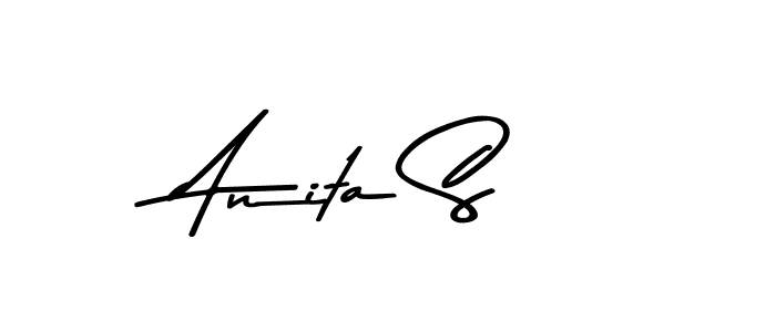 Make a beautiful signature design for name Anita S. With this signature (Asem Kandis PERSONAL USE) style, you can create a handwritten signature for free. Anita S signature style 9 images and pictures png