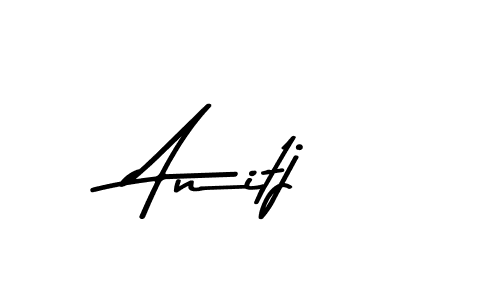 Design your own signature with our free online signature maker. With this signature software, you can create a handwritten (Asem Kandis PERSONAL USE) signature for name Anitj. Anitj signature style 9 images and pictures png