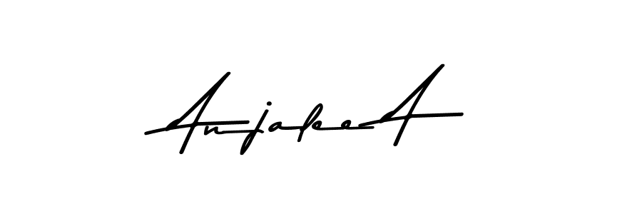 The best way (Asem Kandis PERSONAL USE) to make a short signature is to pick only two or three words in your name. The name Anjalee A include a total of six letters. For converting this name. Anjalee A signature style 9 images and pictures png