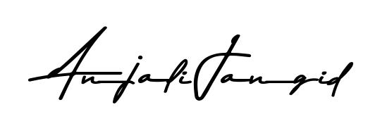 Transform the name Anjali Jangid into a signature masterpiece using Asem Kandis PERSONAL USE font. Ideal for photographers, artists, and creators looking for watermarks. Anjali Jangid signature style 9 images and pictures png