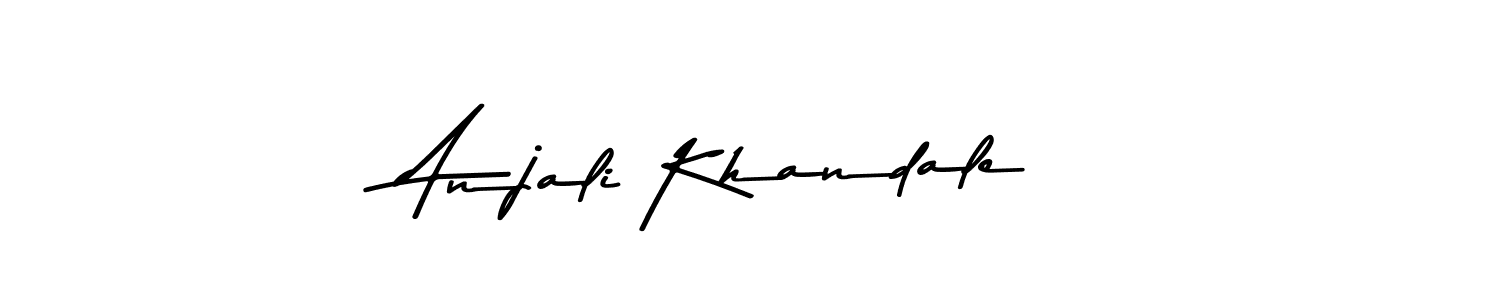 You should practise on your own different ways (Asem Kandis PERSONAL USE) to write your name (Anjali Khandale) in signature. don't let someone else do it for you. Anjali Khandale signature style 9 images and pictures png