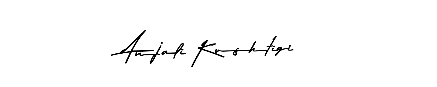 Create a beautiful signature design for name Anjali Kushtigi. With this signature (Asem Kandis PERSONAL USE) fonts, you can make a handwritten signature for free. Anjali Kushtigi signature style 9 images and pictures png