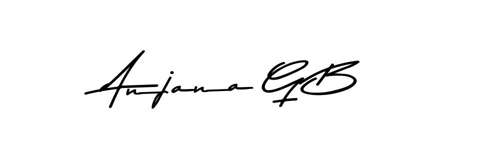 Also You can easily find your signature by using the search form. We will create Anjana G B name handwritten signature images for you free of cost using Asem Kandis PERSONAL USE sign style. Anjana G B signature style 9 images and pictures png