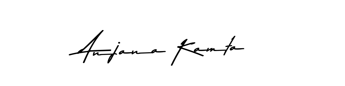 Make a beautiful signature design for name Anjana Kamta. With this signature (Asem Kandis PERSONAL USE) style, you can create a handwritten signature for free. Anjana Kamta signature style 9 images and pictures png