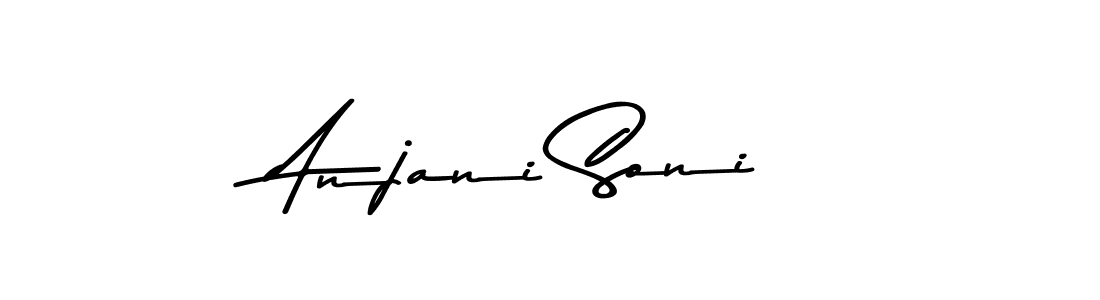 Make a beautiful signature design for name Anjani Soni. With this signature (Asem Kandis PERSONAL USE) style, you can create a handwritten signature for free. Anjani Soni signature style 9 images and pictures png