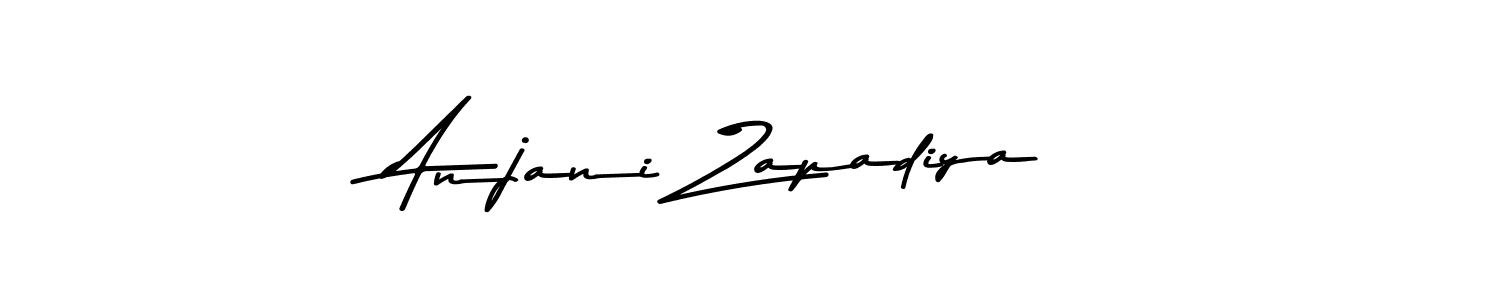 Make a beautiful signature design for name Anjani Zapadiya. With this signature (Asem Kandis PERSONAL USE) style, you can create a handwritten signature for free. Anjani Zapadiya signature style 9 images and pictures png