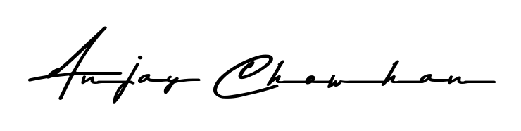 Style your name Anjay Chowhan with confidence using Asem Kandis PERSONAL USE signature design. Simple, elegant, and ready for immediate document use. Anjay Chowhan signature style 9 images and pictures png