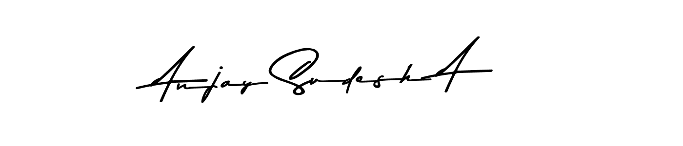 Design your own signature with our free online signature maker. With this signature software, you can create a handwritten (Asem Kandis PERSONAL USE) signature for name Anjay Sudesh A. Anjay Sudesh A signature style 9 images and pictures png