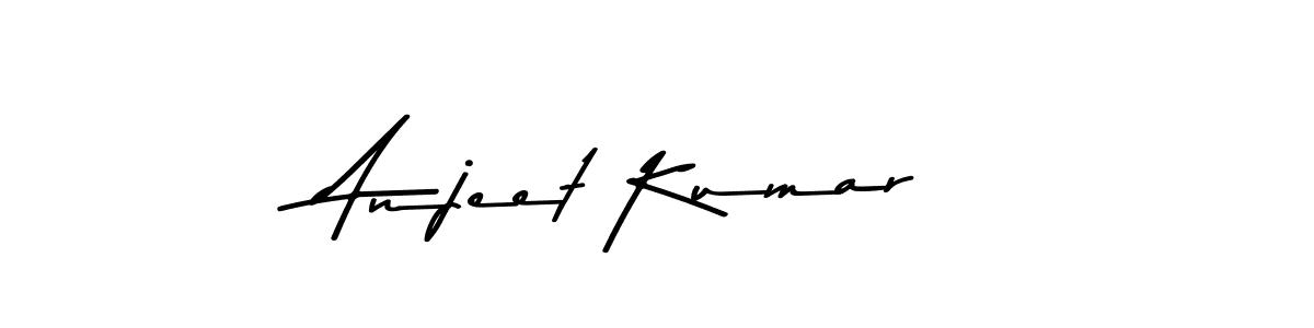 How to make Anjeet Kumar name signature. Use Asem Kandis PERSONAL USE style for creating short signs online. This is the latest handwritten sign. Anjeet Kumar signature style 9 images and pictures png