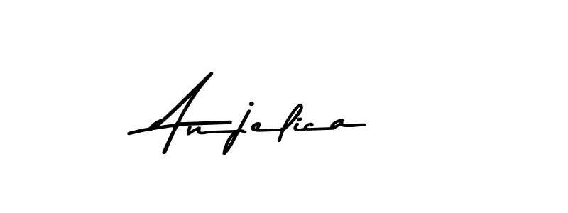 How to make Anjelica name signature. Use Asem Kandis PERSONAL USE style for creating short signs online. This is the latest handwritten sign. Anjelica signature style 9 images and pictures png