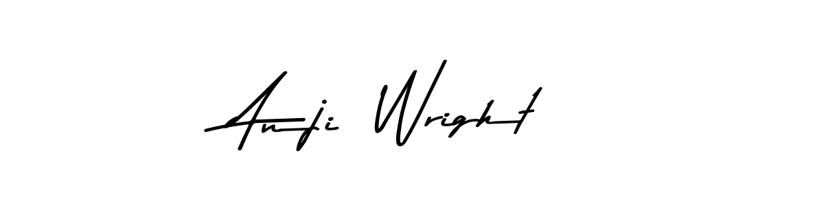 Use a signature maker to create a handwritten signature online. With this signature software, you can design (Asem Kandis PERSONAL USE) your own signature for name Anji  Wright. Anji  Wright signature style 9 images and pictures png