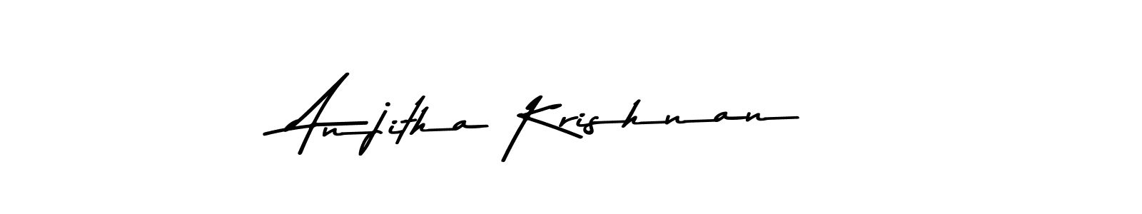 Also You can easily find your signature by using the search form. We will create Anjitha Krishnan name handwritten signature images for you free of cost using Asem Kandis PERSONAL USE sign style. Anjitha Krishnan signature style 9 images and pictures png