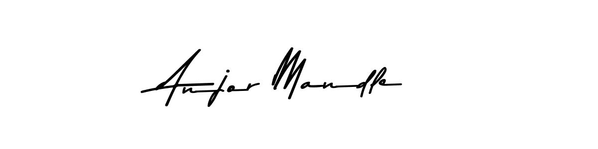 How to make Anjor Mandle name signature. Use Asem Kandis PERSONAL USE style for creating short signs online. This is the latest handwritten sign. Anjor Mandle signature style 9 images and pictures png