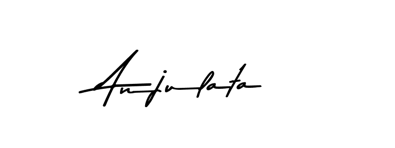 Anjulata stylish signature style. Best Handwritten Sign (Asem Kandis PERSONAL USE) for my name. Handwritten Signature Collection Ideas for my name Anjulata. Anjulata signature style 9 images and pictures png