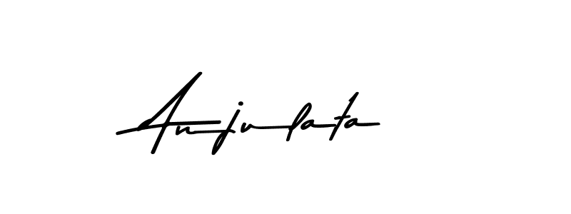 Anjulata stylish signature style. Best Handwritten Sign (Asem Kandis PERSONAL USE) for my name. Handwritten Signature Collection Ideas for my name Anjulata. Anjulata signature style 9 images and pictures png