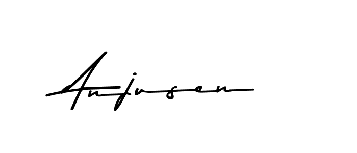 How to make Anjusen name signature. Use Asem Kandis PERSONAL USE style for creating short signs online. This is the latest handwritten sign. Anjusen signature style 9 images and pictures png