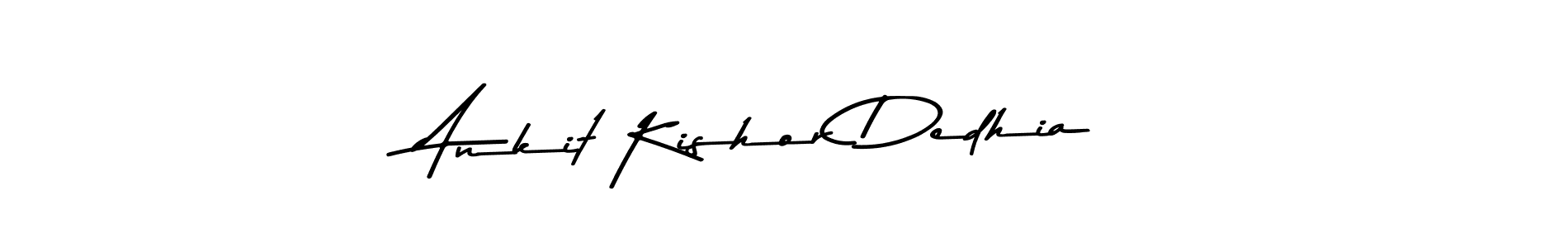 Make a beautiful signature design for name Ankit Kishor Dedhia. With this signature (Asem Kandis PERSONAL USE) style, you can create a handwritten signature for free. Ankit Kishor Dedhia signature style 9 images and pictures png