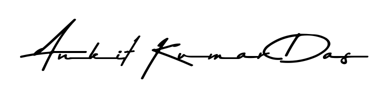 Give your name Ankit Kumar Das an exquisite flair with the Asem Kandis PERSONAL USE script font. Ideal for contracts, resumes, and formal letterheads. Ankit Kumar Das signature style 9 images and pictures png