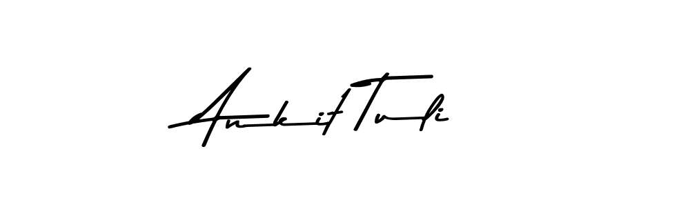 How to make Ankit Tuli name signature. Use Asem Kandis PERSONAL USE style for creating short signs online. This is the latest handwritten sign. Ankit Tuli signature style 9 images and pictures png
