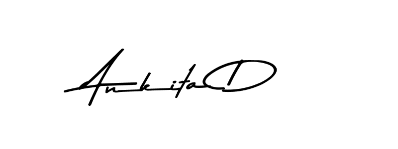 Make a beautiful signature design for name Ankita D. With this signature (Asem Kandis PERSONAL USE) style, you can create a handwritten signature for free. Ankita D signature style 9 images and pictures png