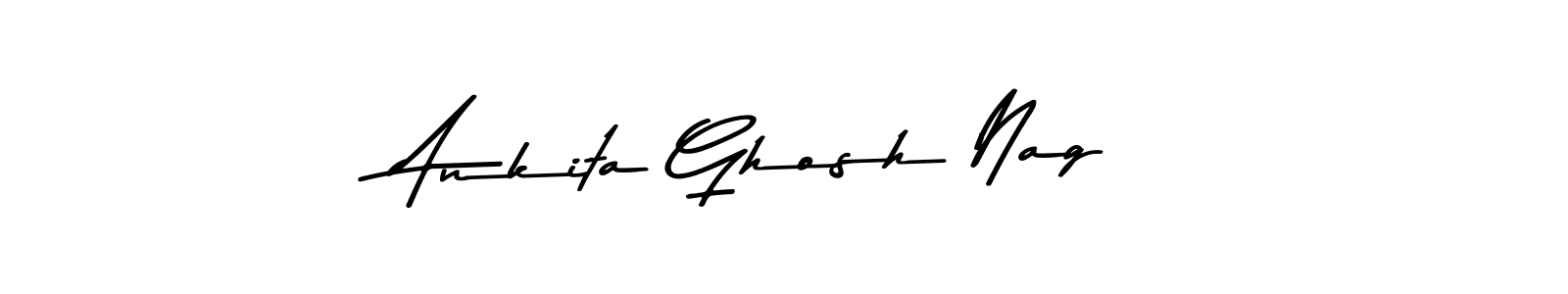 The best way (Asem Kandis PERSONAL USE) to make a short signature is to pick only two or three words in your name. The name Ankita Ghosh Nag include a total of six letters. For converting this name. Ankita Ghosh Nag signature style 9 images and pictures png