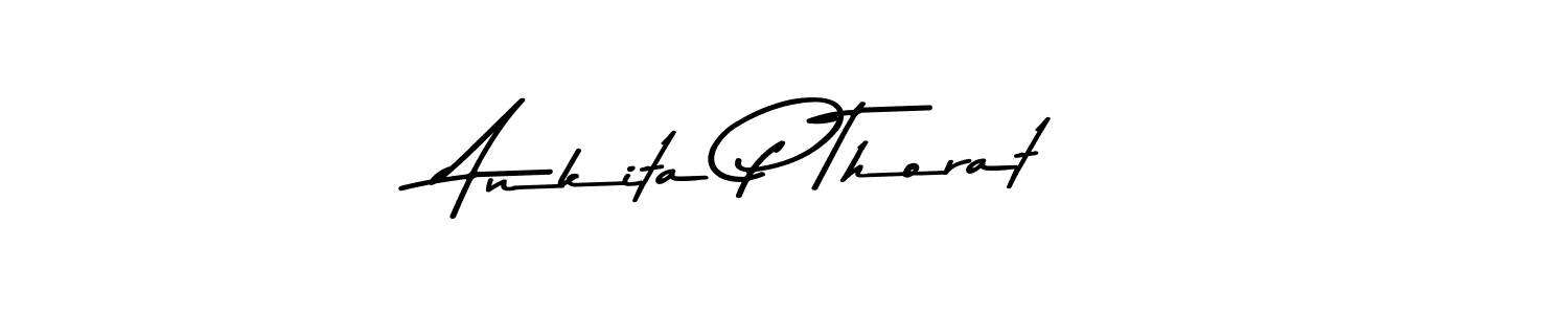 The best way (Asem Kandis PERSONAL USE) to make a short signature is to pick only two or three words in your name. The name Ankita P Thorat include a total of six letters. For converting this name. Ankita P Thorat signature style 9 images and pictures png