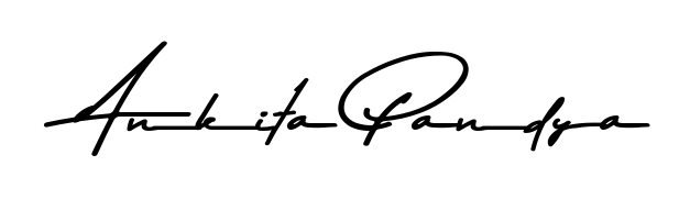 Try this chic Ankita Pandya handwritten sign style. Using Asem Kandis PERSONAL USE font elements, it gives your name a sleek, memorable identity. Ankita Pandya signature style 9 images and pictures png