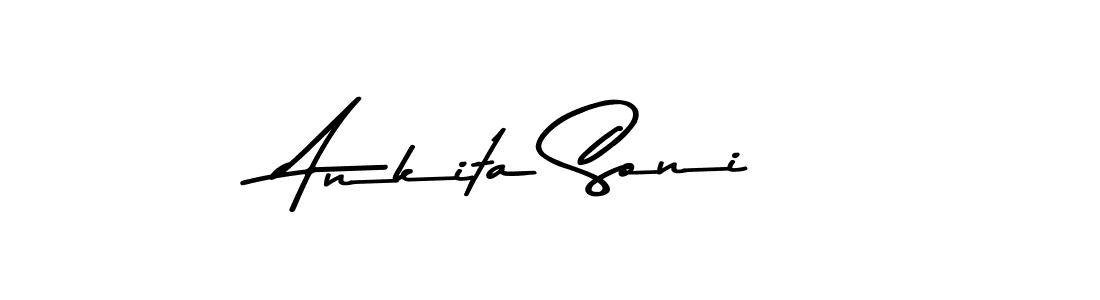 Make a beautiful signature design for name Ankita Soni. With this signature (Asem Kandis PERSONAL USE) style, you can create a handwritten signature for free. Ankita Soni signature style 9 images and pictures png