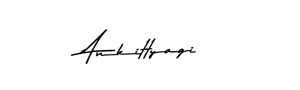 Create a beautiful signature design for name Ankittyagi. With this signature (Asem Kandis PERSONAL USE) fonts, you can make a handwritten signature for free. Ankittyagi signature style 9 images and pictures png